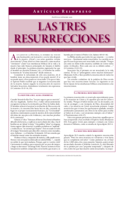 Las tres resurrecciones