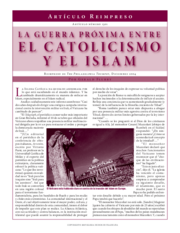 La guerra próxima entre el catolicismo y el islam