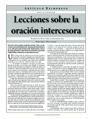 Lecciones sobre la oración intercesora