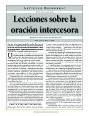 Lecciones sobre la oración intercesora