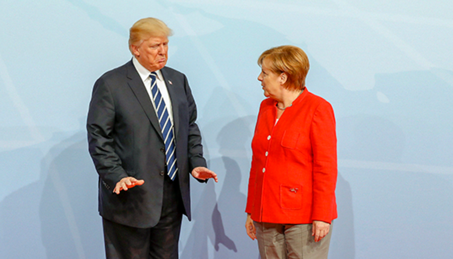 trump, merkel