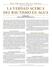 La verdad acerca del bautismo en agua