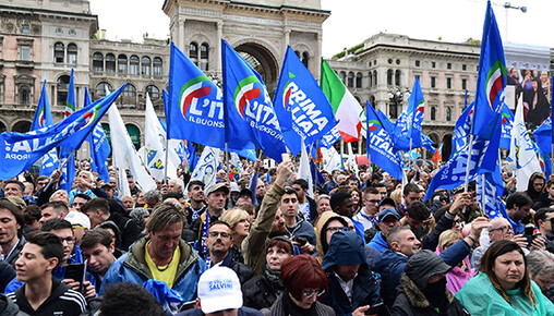 Flags, Protestors