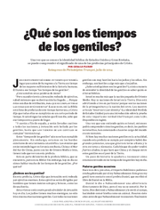 ¿Qué son los tiempos de los gentiles?