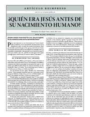 ¿Quién era Jesús antes de su nacimiento humano?