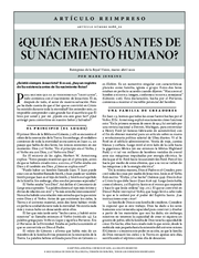 ¿Quién era Jesús antes de su nacimiento humano?